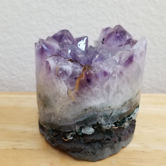 1146 Rare Collectible Real Amethyst Cylindrical Cu - Picture 1 of 13